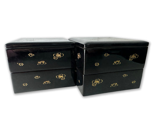 Meiji 8 (1875) Imperial Era Small Tiered Bento Box (Ko-Jubako) 明治8年 銘入り 小重箱 明治8年(1875年)の年号が記された希少なお品