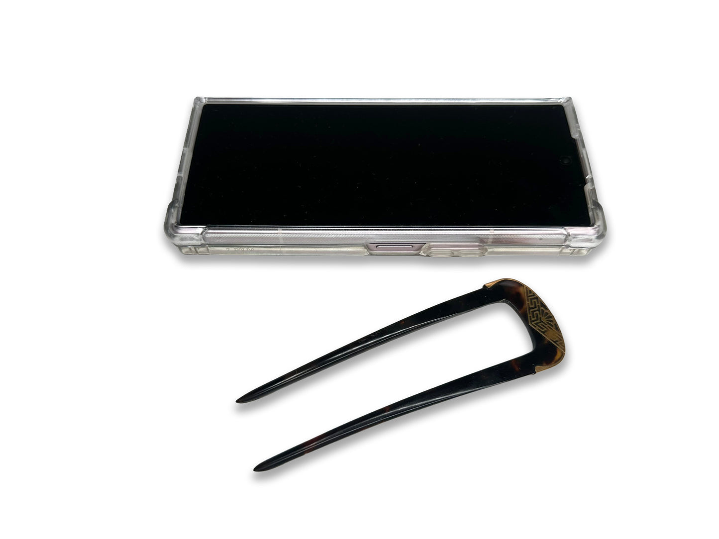 19th Century Tortoiseshell Hairpin with 20K Gold 20金装飾 鼈甲(べっこう)かんざし