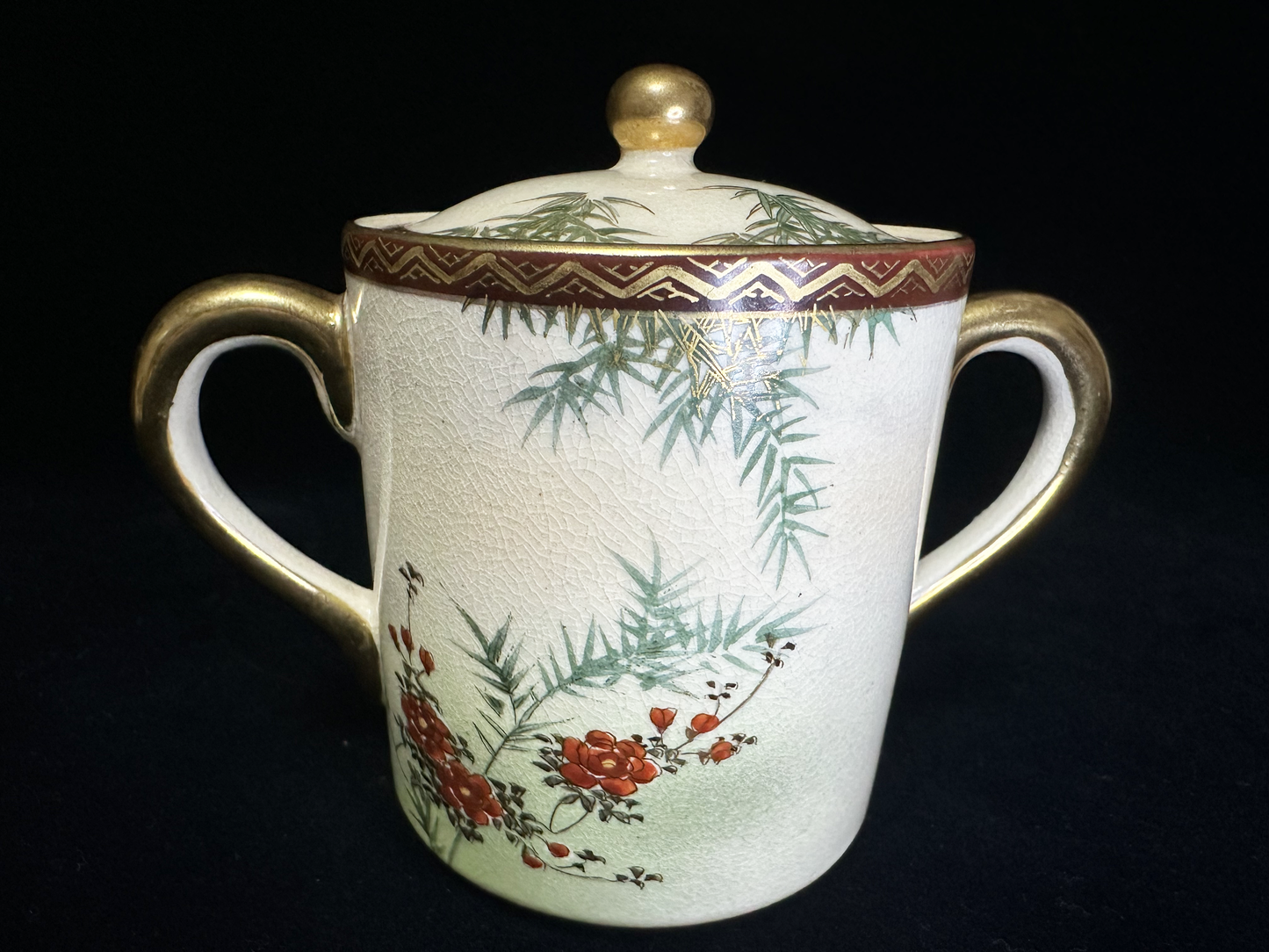 Masterpiece of Meiji/Taishō Era: Antique Satsuma-Style Tea Set (Over 100 Years Old)