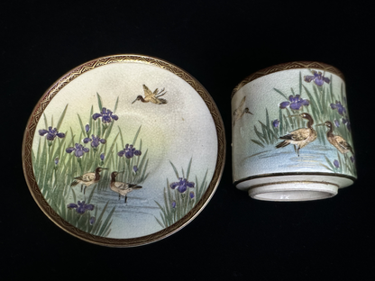 Masterpiece of Meiji/Taishō Era: Antique Satsuma-Style Tea Set (Over 100 Years Old)