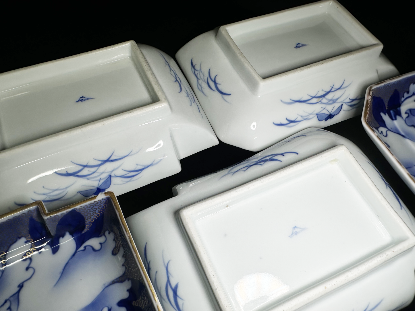 Blue and White Arita-yaki Serving Set by Fukagawa Seiji