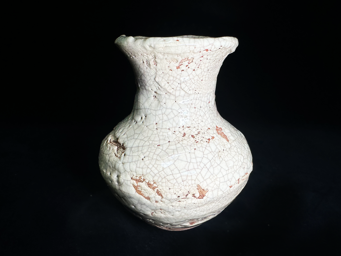 Handcrafted Japanese Pottery with 3D Crab  本物と見間違うほど精巧に造られた蟹の花瓶 楽山