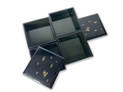 Meiji 8 (1875) Imperial Era Small Tiered Bento Box (Ko-Jubako) 明治8年 銘入り 小重箱 明治8年（1875年）の年号が記された希少なお品