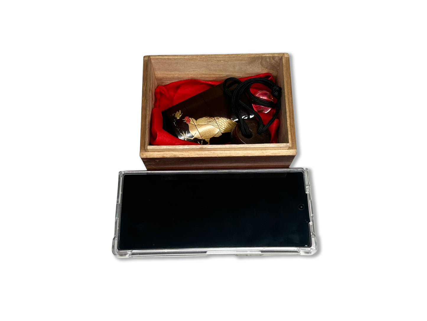 Exquisite 200-Year-Old Inro: A Golden Rooster Masterpiece 200年前の極上の印籠：金で描かれた豪華な鶏の傑作